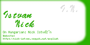 istvan nick business card